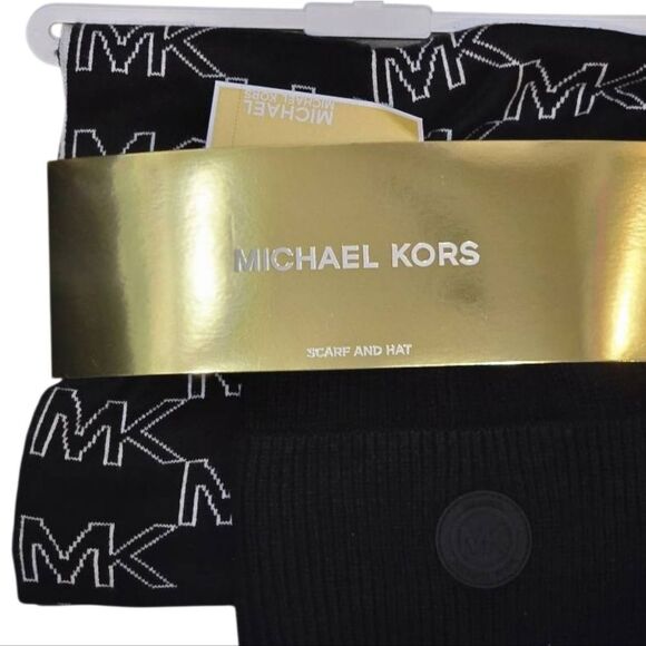 Michael Kors MK Logo Scarf & Beanie Hat‎ Set main image 5